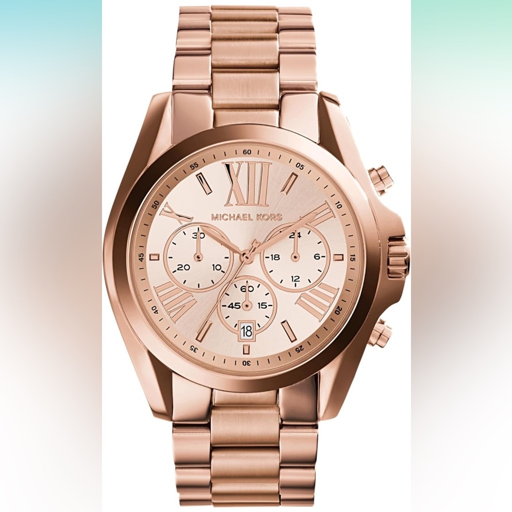 MICHAEL KORS Watch, rose gold- need batteries, excellent condition